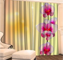 Фотошторы 3D Блеск орхидеи 02 (габардин)